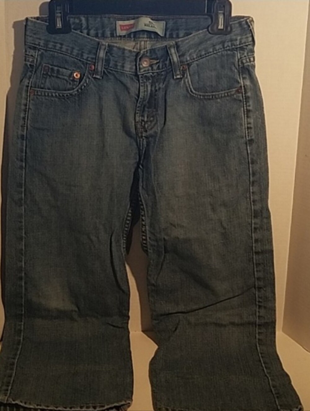 Levi's Boys 550 Relaxed Dark Blue Denim Jeans 8 Husky